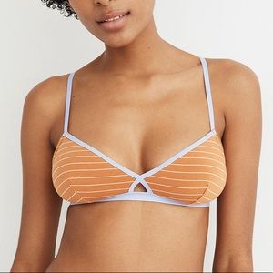 Madewell cotton-modal Eliza cutout bralette xs
